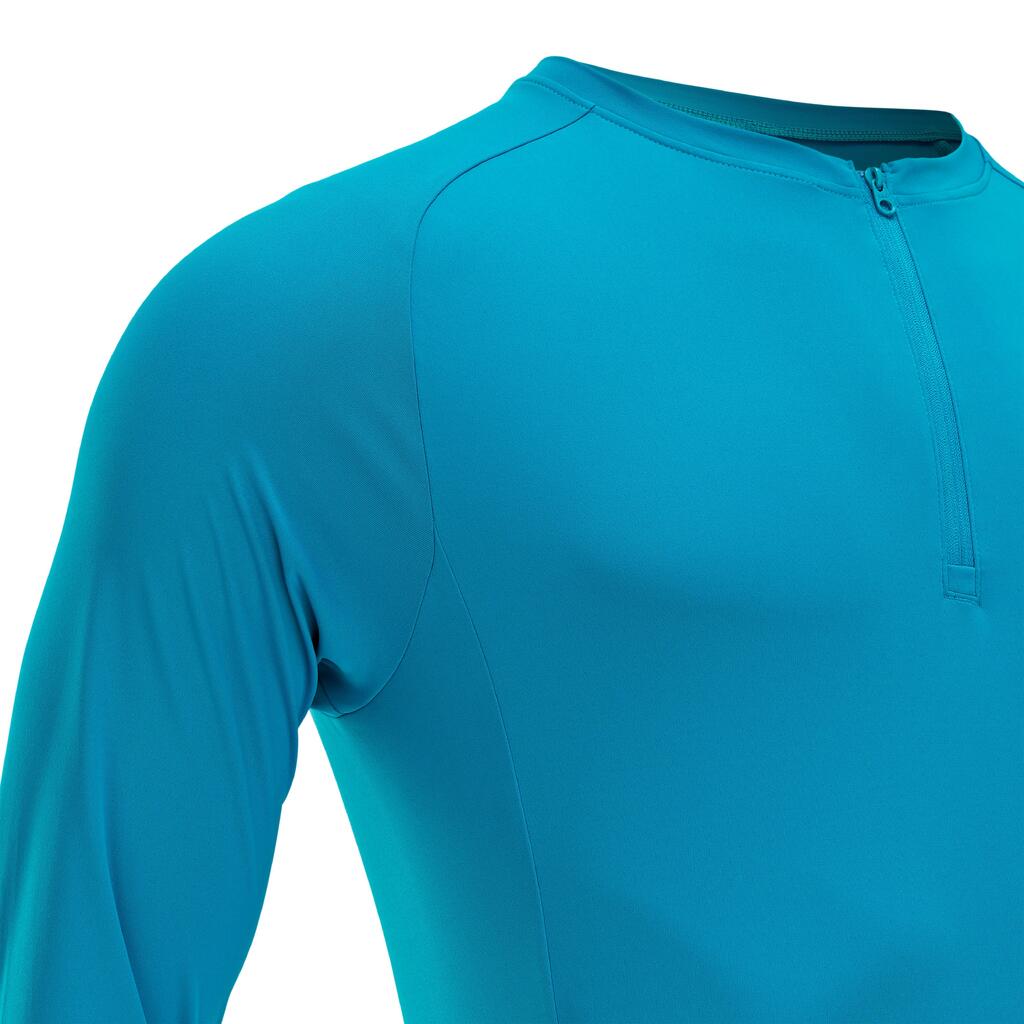 Men's Anti-UV Long-Sleeved Road Cycling Summer Jersey Essential - Blue