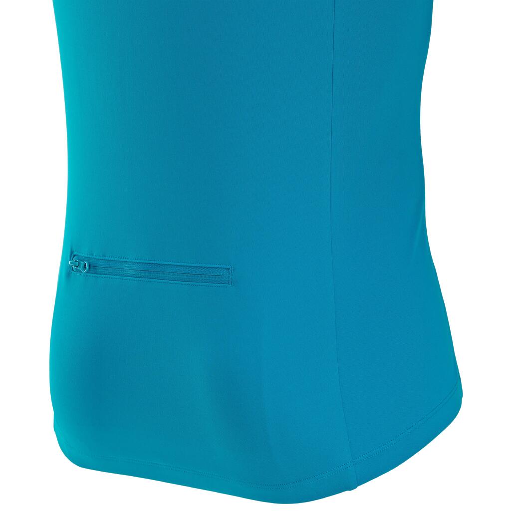JERSEY DE CICLISMO EN CARRETERA PARA HOMBRE - VERANO - MANGA LARGA - ANTI-UV - ESSENTIEL - AZUL 