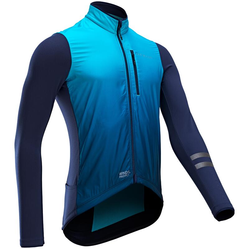 Men's Mid-Season Long-Sleeved Road Cycling Jersey RC500 Shield - Black ...