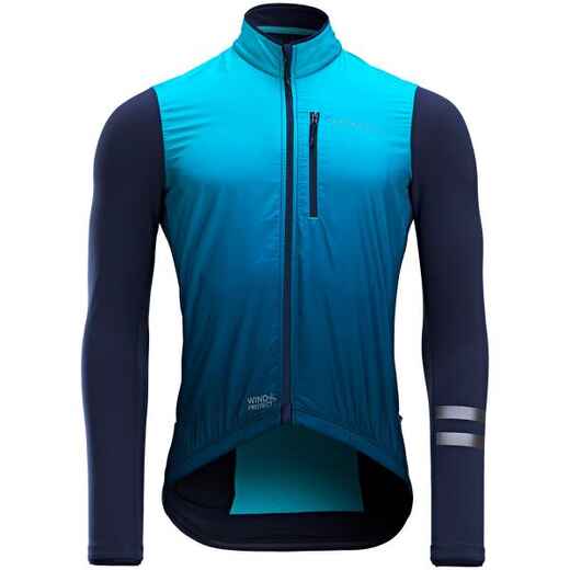 
      Fahrradtrikot Rennrad langarm RC 500 Shield Herren blau
  