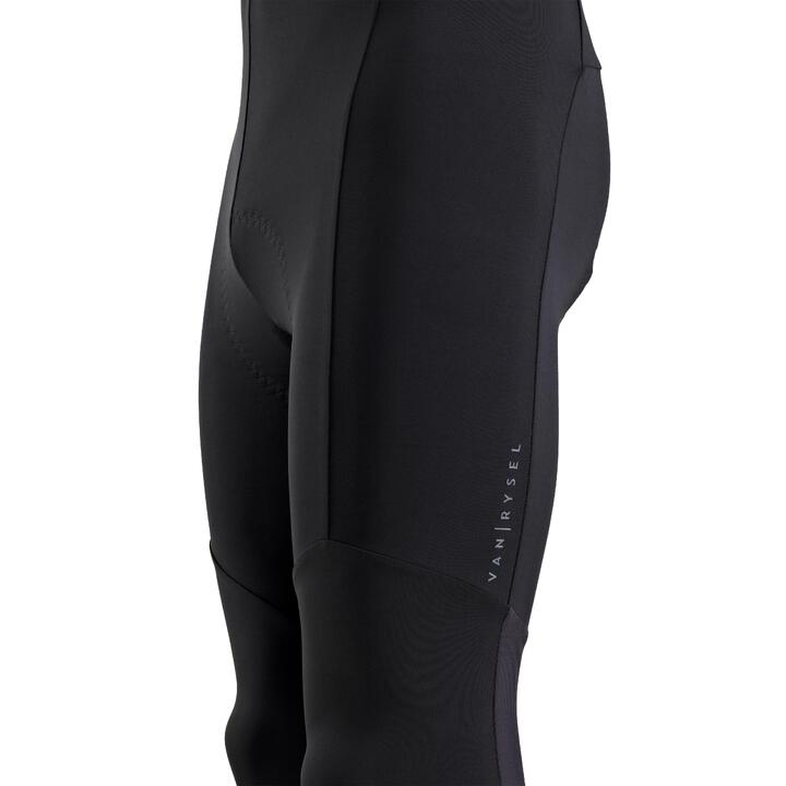 Men's Road Cycling Bib Tights RC500 Black VAN RYSEL Decathlon