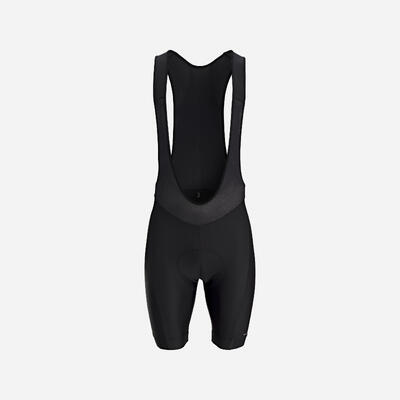 Fietsbroek met bretels voor heren rc100 zwart