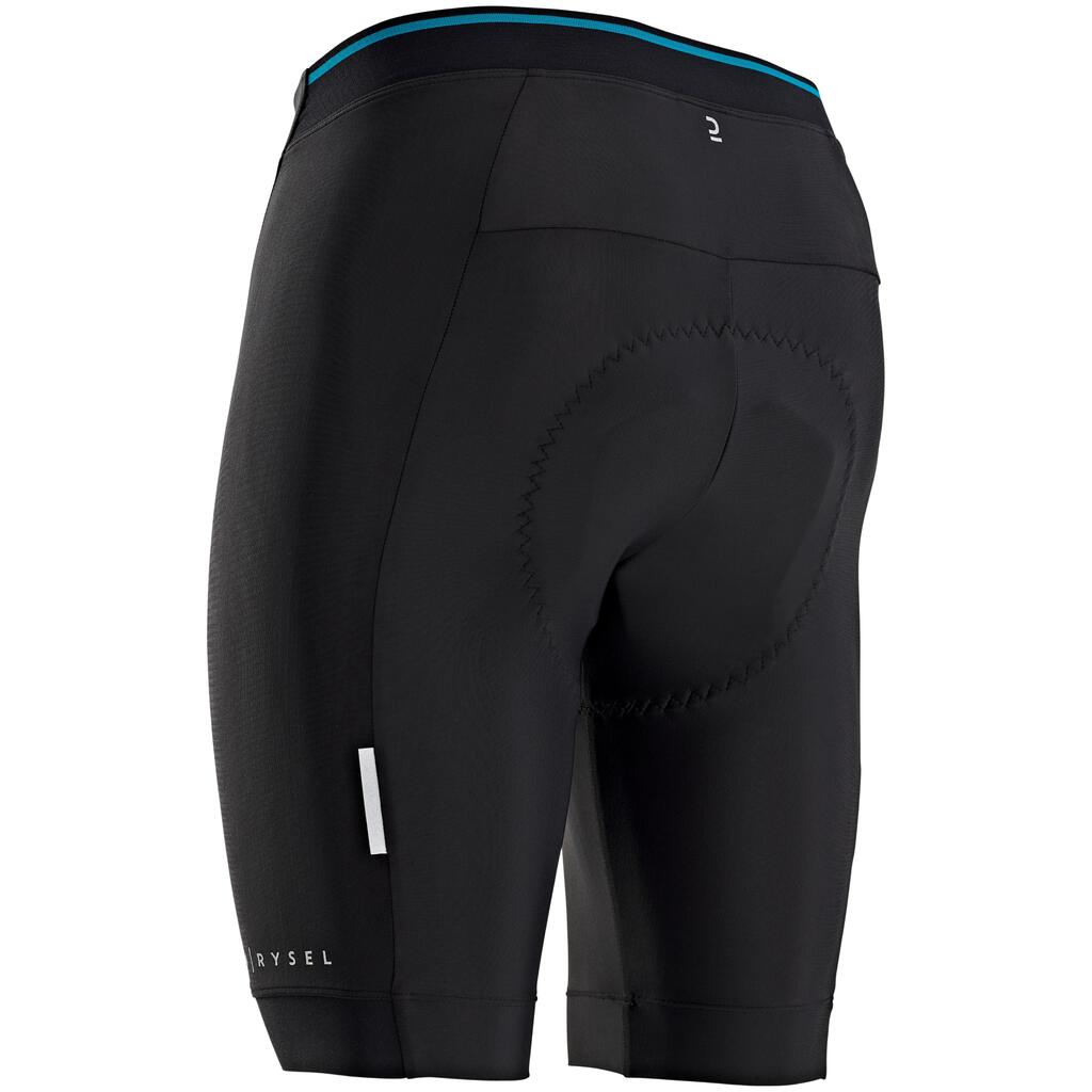 Radhose kurz ohne Träger Herren RC100 schwarz/blau