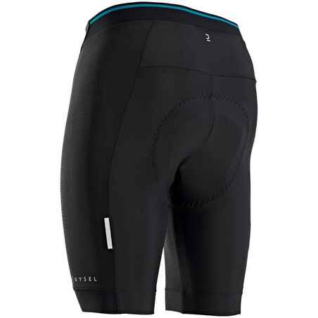 Culotte ciclismo corto sin tirantes hombre RC100 negro