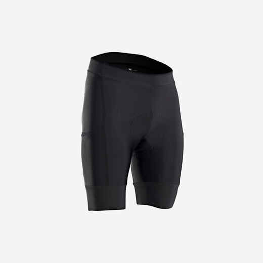 
      Men's Road Cycling Bibless Shorts RC500 - Black
  