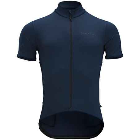 Maillot Ciclismo Carretera RC500 Hombre Azul Marino Manga Corta Verano