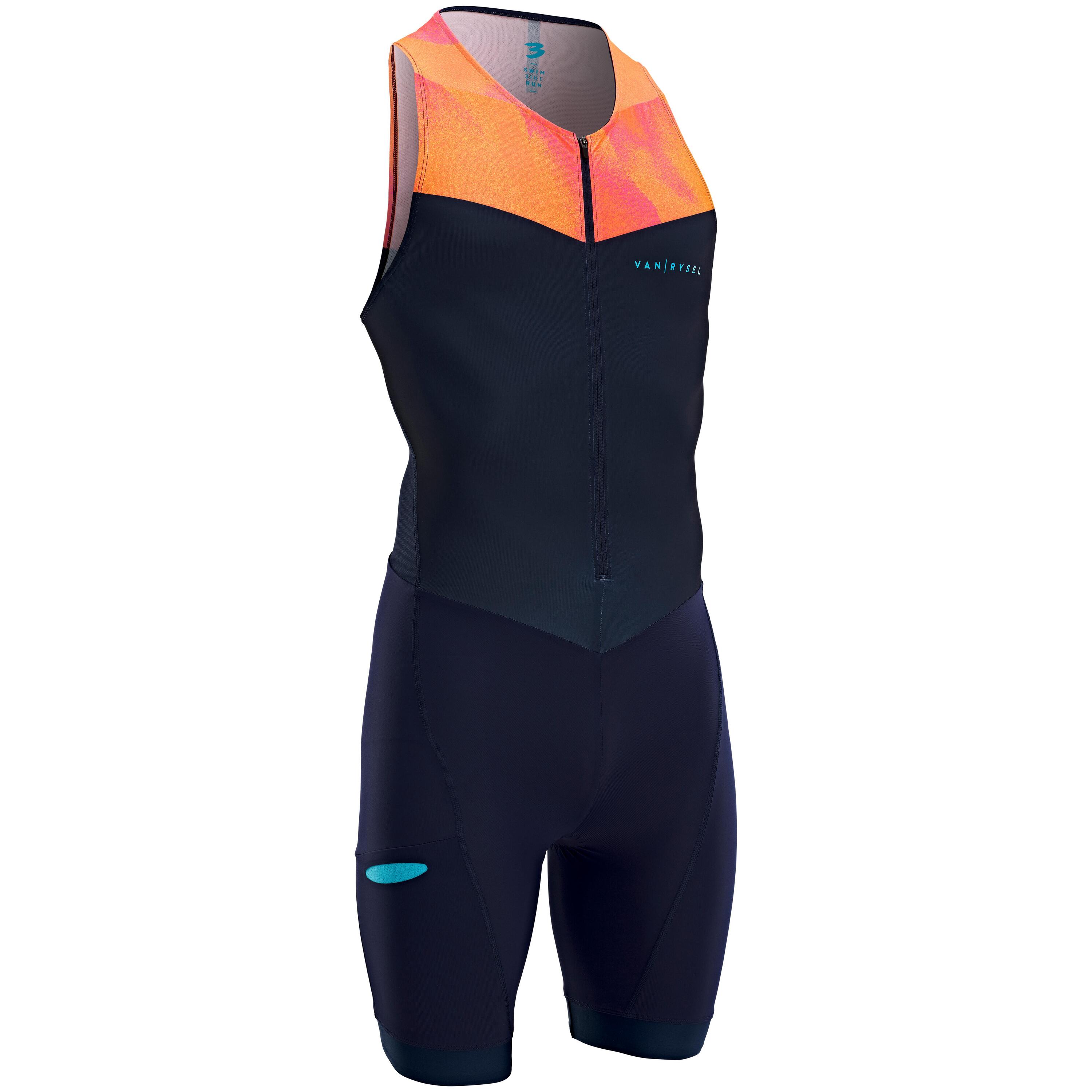 Navy blue‎ / Fluo peach‎