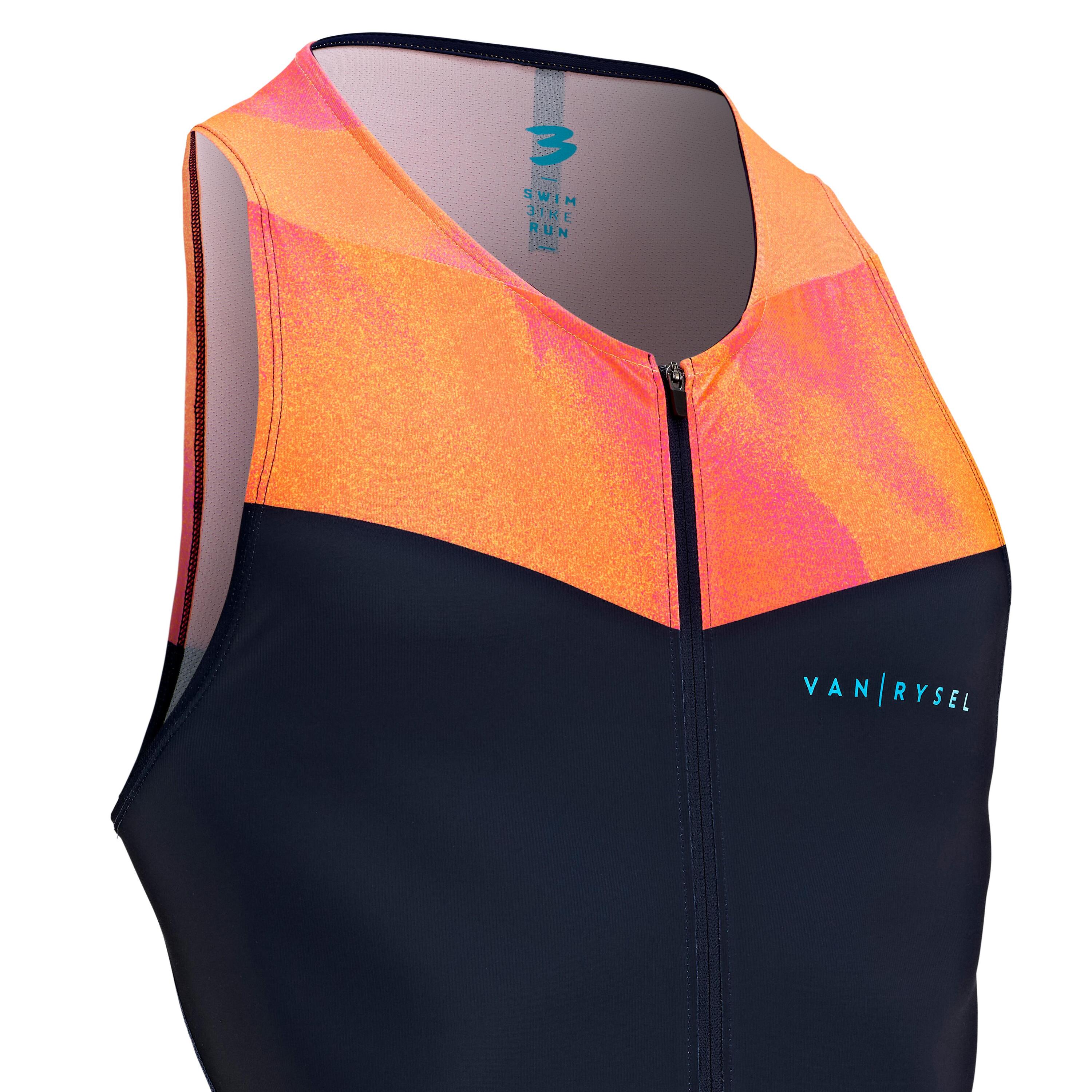 MEN'S SHORT-DISTANCE TRISUIT - NAVY/ORANGE 3/5