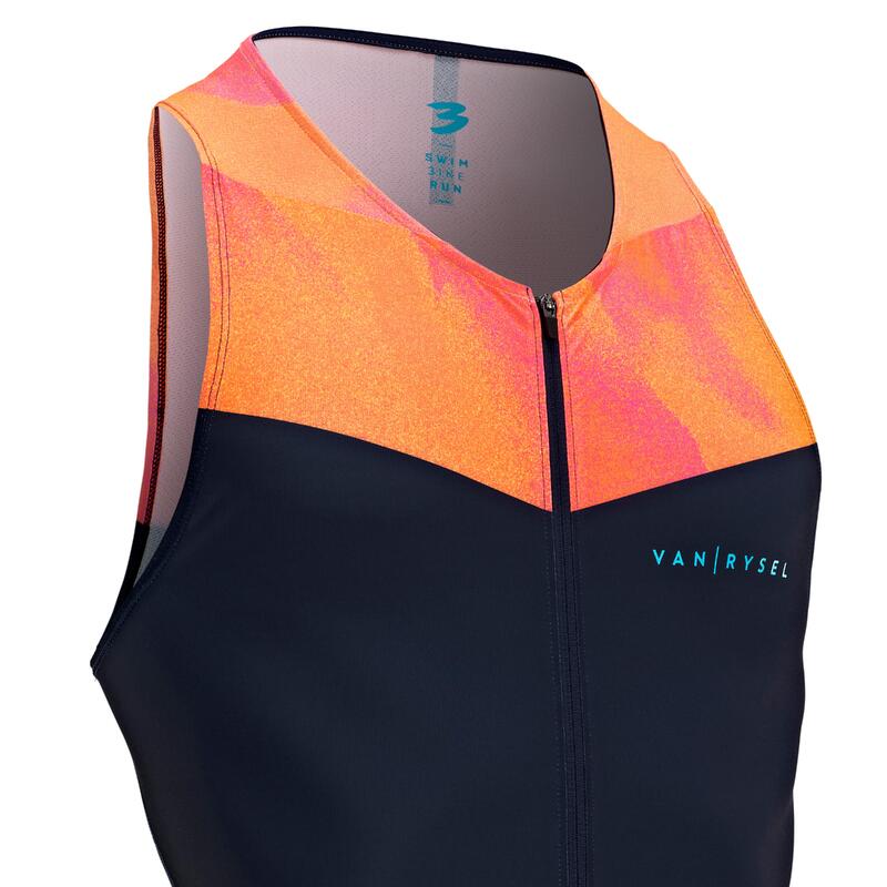 COMBINAISON TRIATHLON TRIFONCTION SD HOMME COURTE DISTANCE NAVY ORANGE