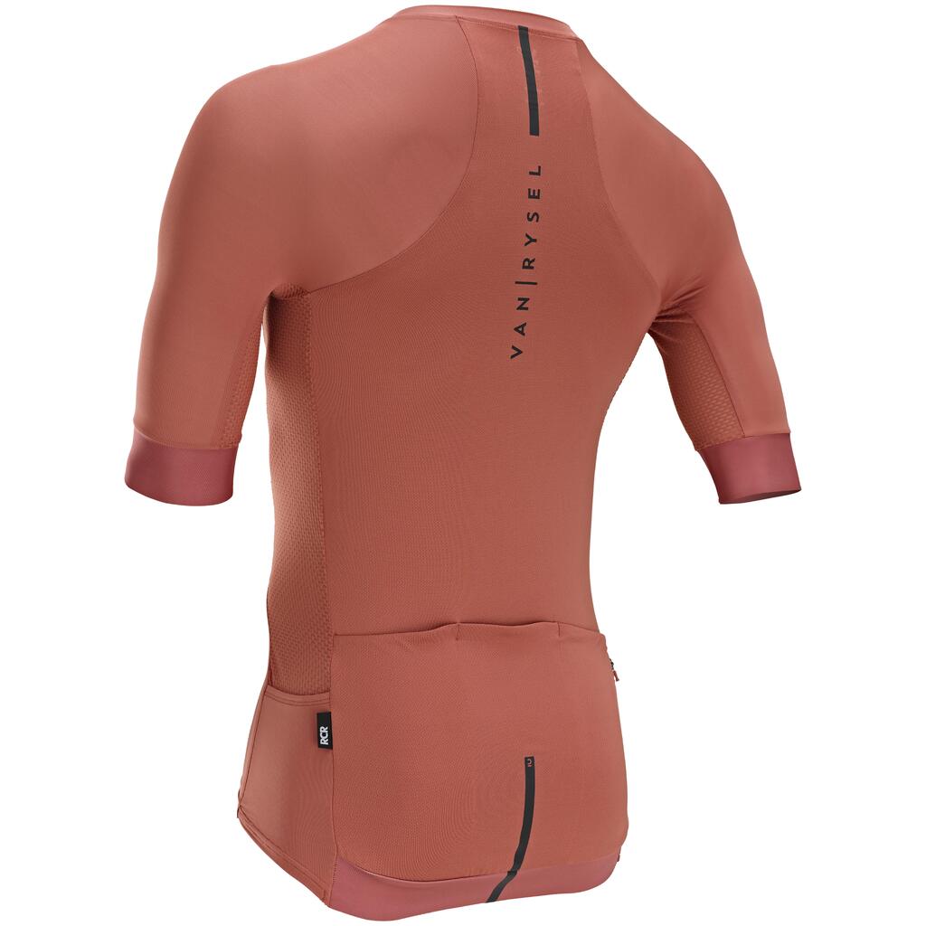 Men's Short-Sleeved Road Cycling Summer Jersey Racer - Terracotta