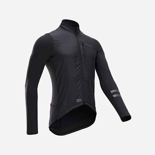 
      Men's Mid-Season Long-Sleeved Road Cycling Jersey RC500 Shield - Black
  