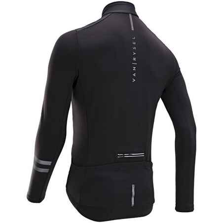 Men's Mid-Season Long-Sleeved Road Cycling Jersey RC500 Shield - Black