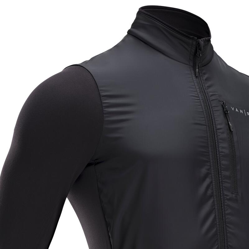 Herren Radtrikot langarm Zwischensaison Rennrad - RC500 Shield schwarz 