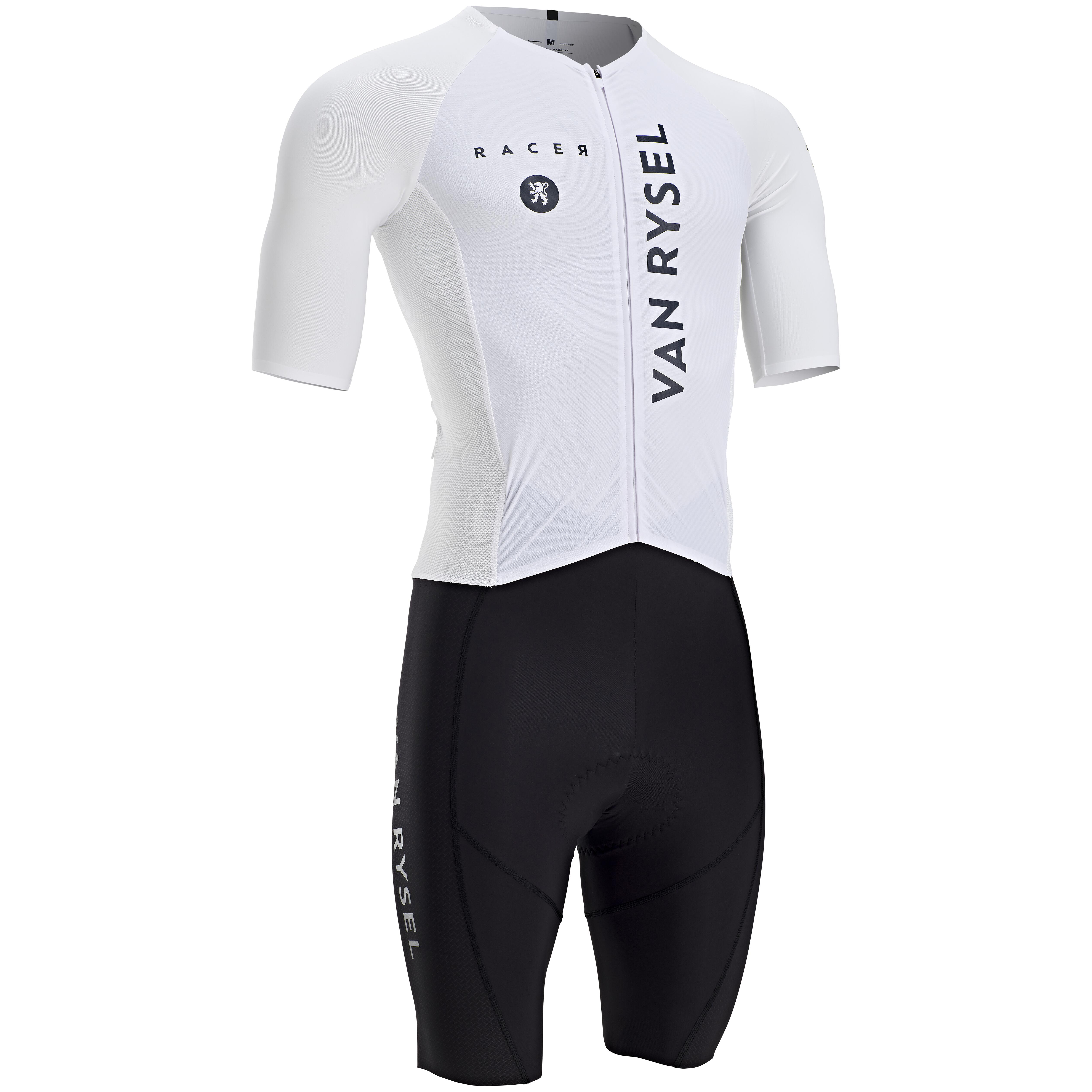 Road Cycling Aerosuit - Racer Team White