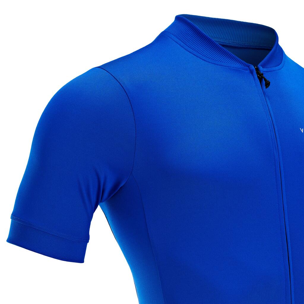 Radtrikot kurzarm Rennrad Sommer RC100 Herren blau 