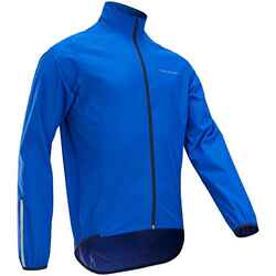 Men's Long-Sleeved Road Cycling Rain Jacket RC100 - Indigo Blue