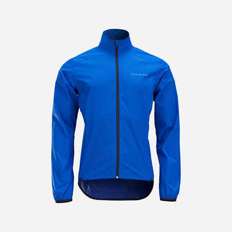 Modra moška dežna kolesarska jakna RC100