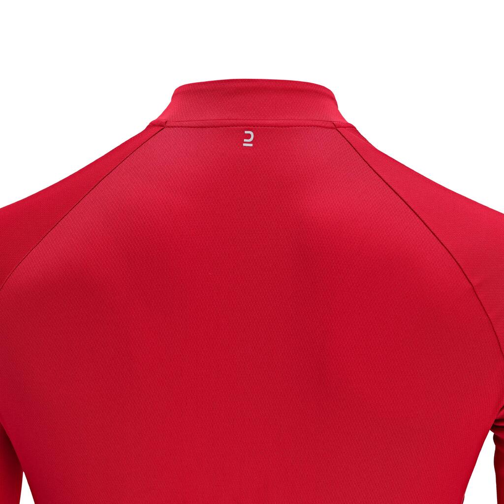 Fahrradtrikot Rennrad langarm UV-Schutz RC100 Herren rot