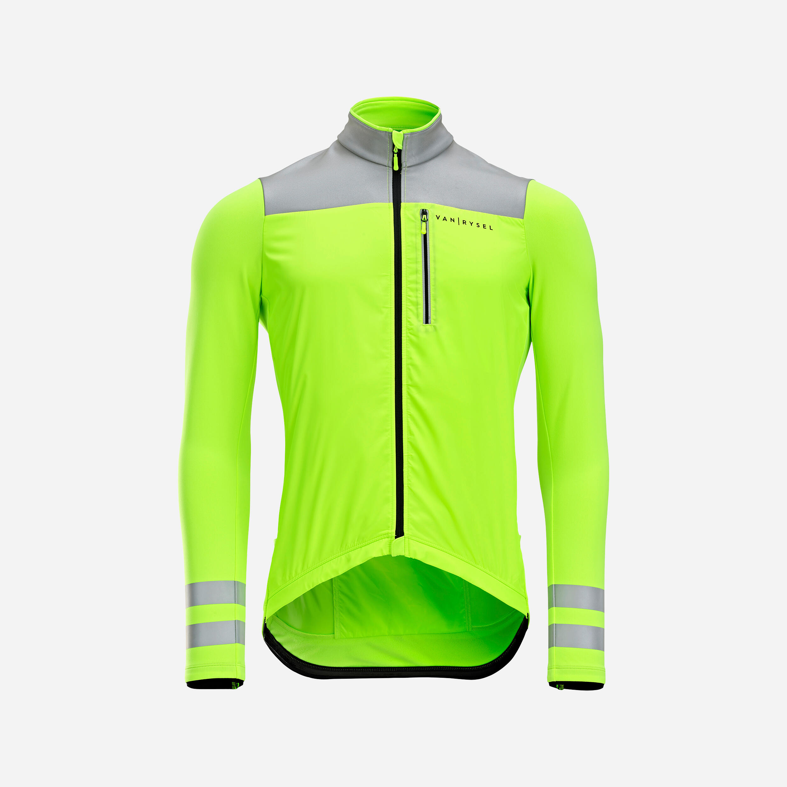 Van Rysel - Maillot Velo Route Manches Longues Mi-saison Homme - Rc500 Visible En17353 - Maillot Manches Longues - Velos Et Equipements Route - Jaune - 44l - Decathlon