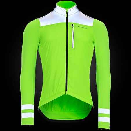 Men's Mid-Season Long-Sleeved Road Cycling Jersey RC500 Visible EN17353