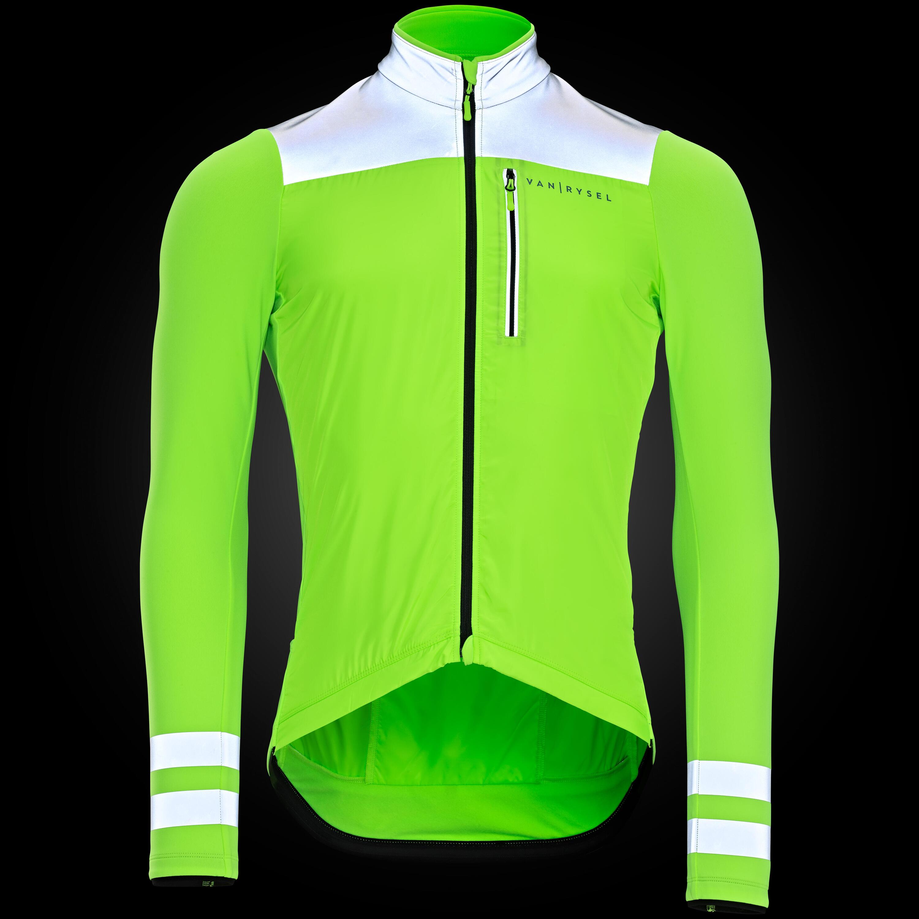 Men's Mid-Season Long-Sleeved Road Cycling Jersey RC500 Visible EN17353 4/8