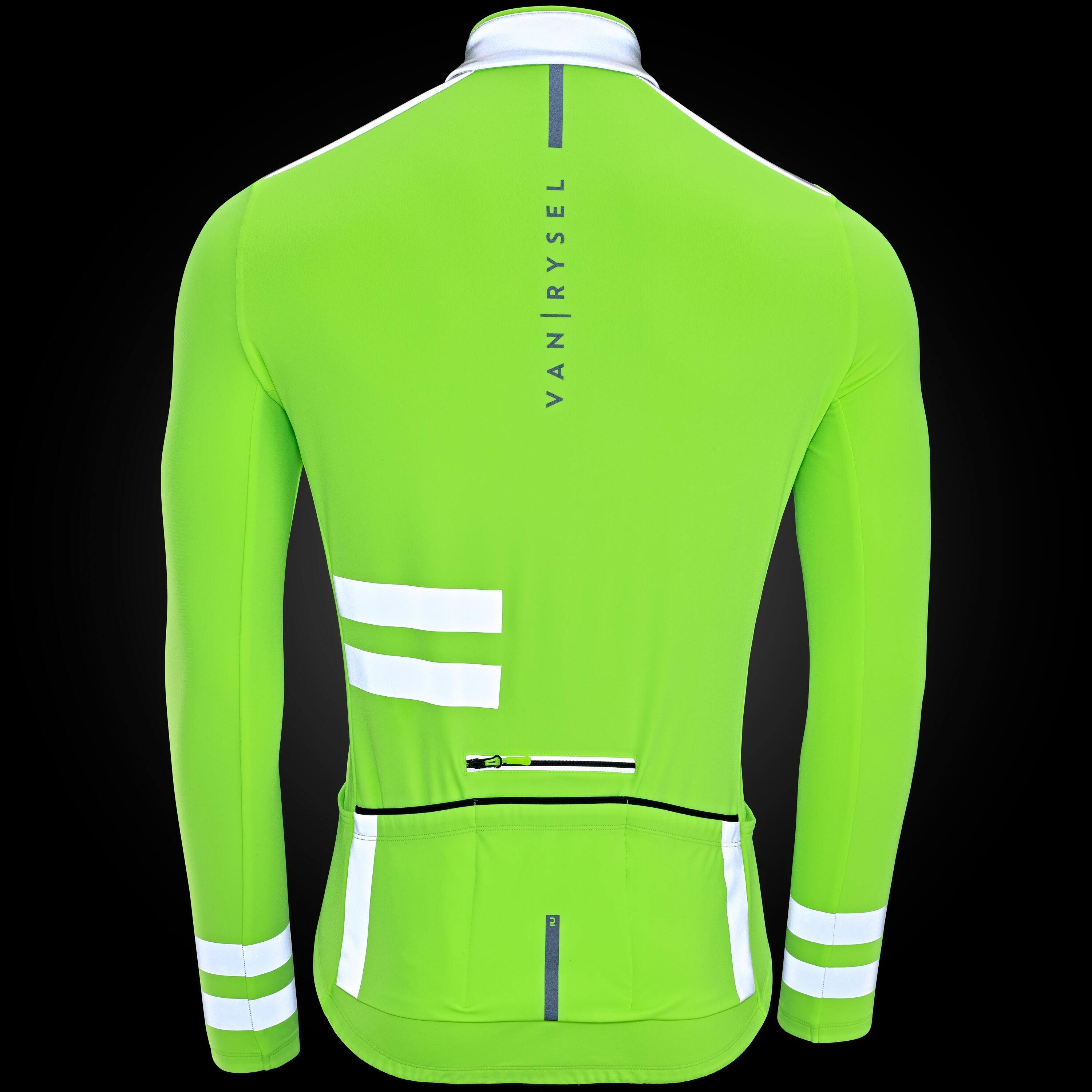 Men's Mid-Season Long-Sleeved Road Cycling Jersey RC500 Visible EN17353 5/8