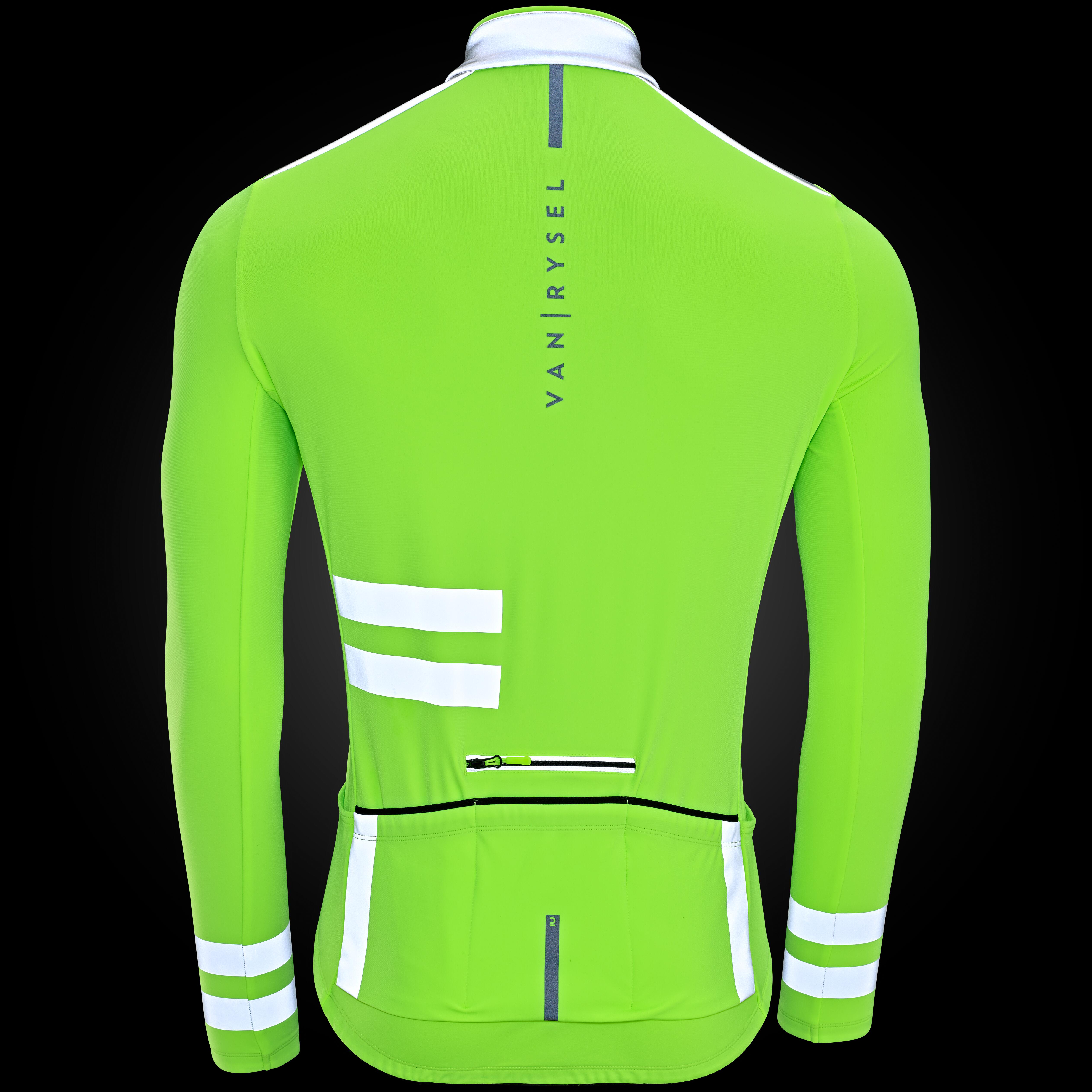 MAGLIA DA CICLISMO SU STRADA MEZZA STAGIONE A MANICHE LUNGHE DA UOMO - RC500 VISIBILE EN17353