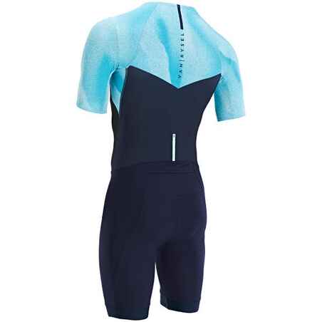 MEN'S SHORT-DISTANCE SHORT-SLEEVED TRIATHLON TRISUIT - NAVY BLUE