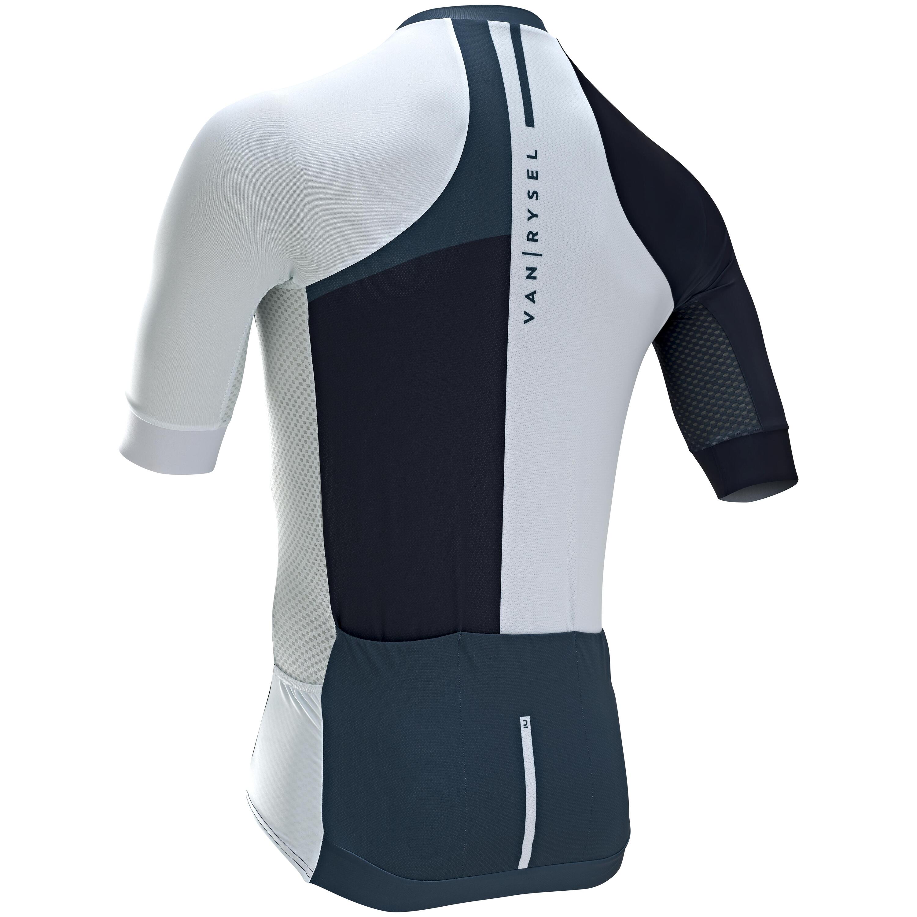 Men's Short-Sleeved Road Cycling Summer Jersey Racer X Color Block - Blue 3/7