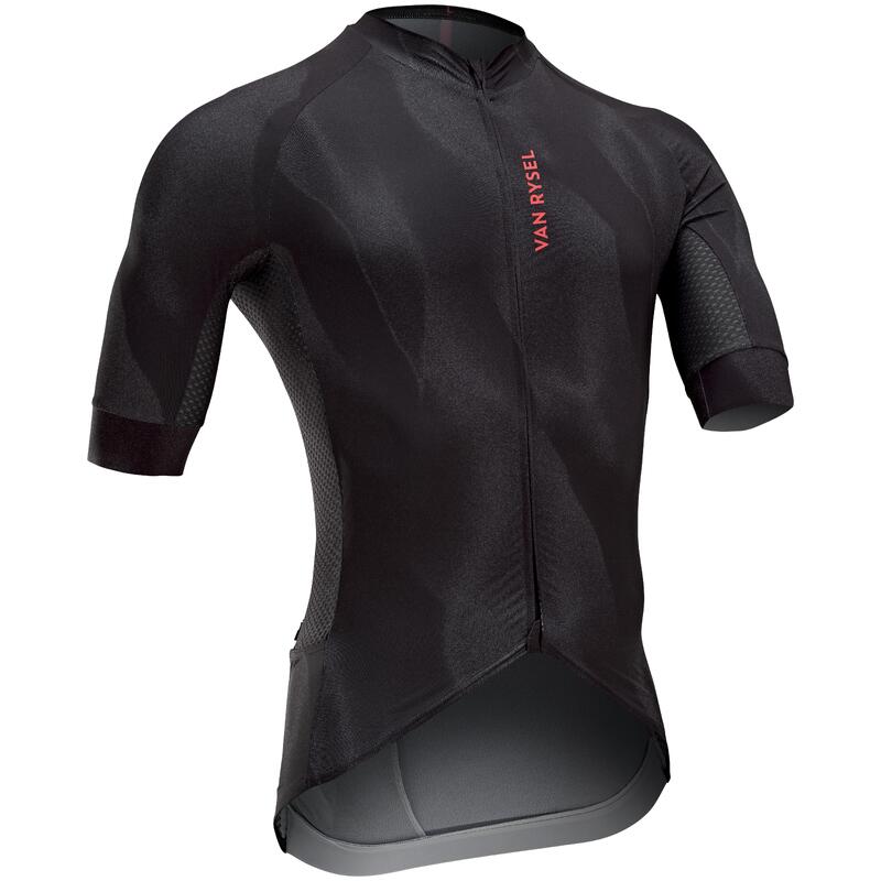 Maillot Vélo Route manches courtes été Homme - RACER Glitch Noir