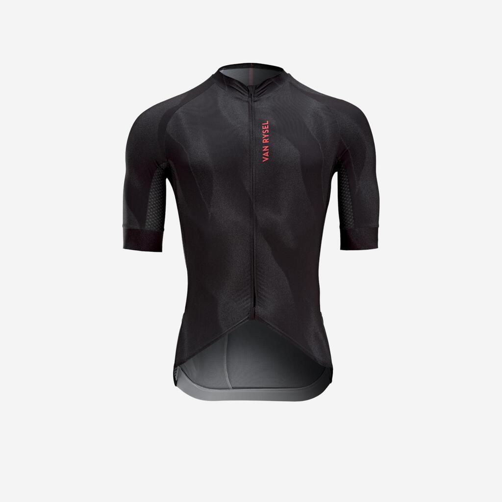 Men's Short-Sleeved Road Cycling Summer Jersey Racer Glitch - Black