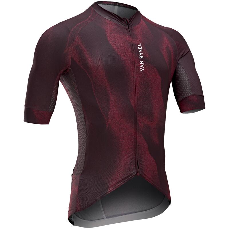 Maillot Vélo Route manches courtes été Homme - RACER Glitch Bordeaux