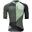 Maillot Vélo Route manches courtes été Homme - RACER Color Block Gris Sauge