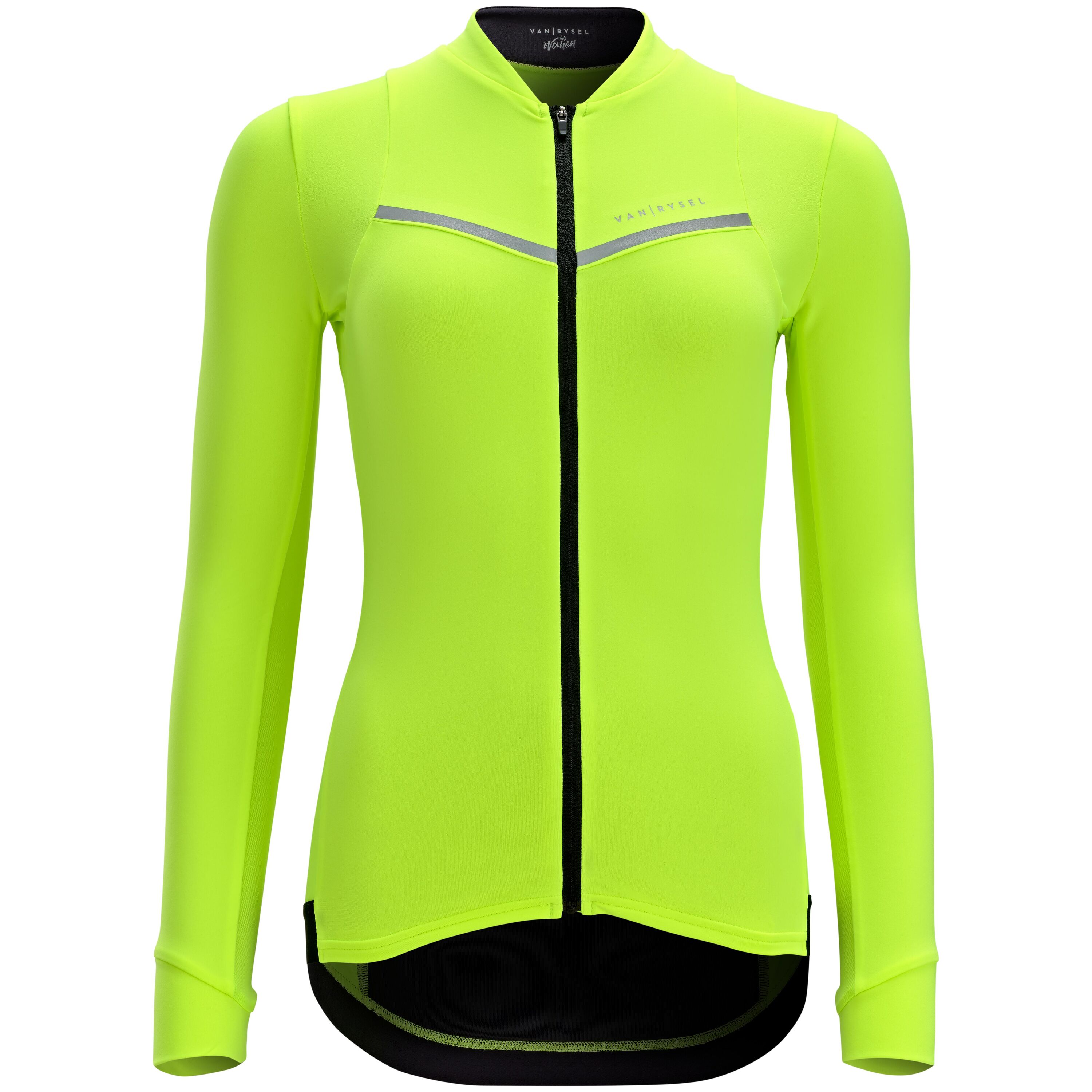 VAN RYSEL Women's Long-Sleeved Road Cycling Jersey - Yellow