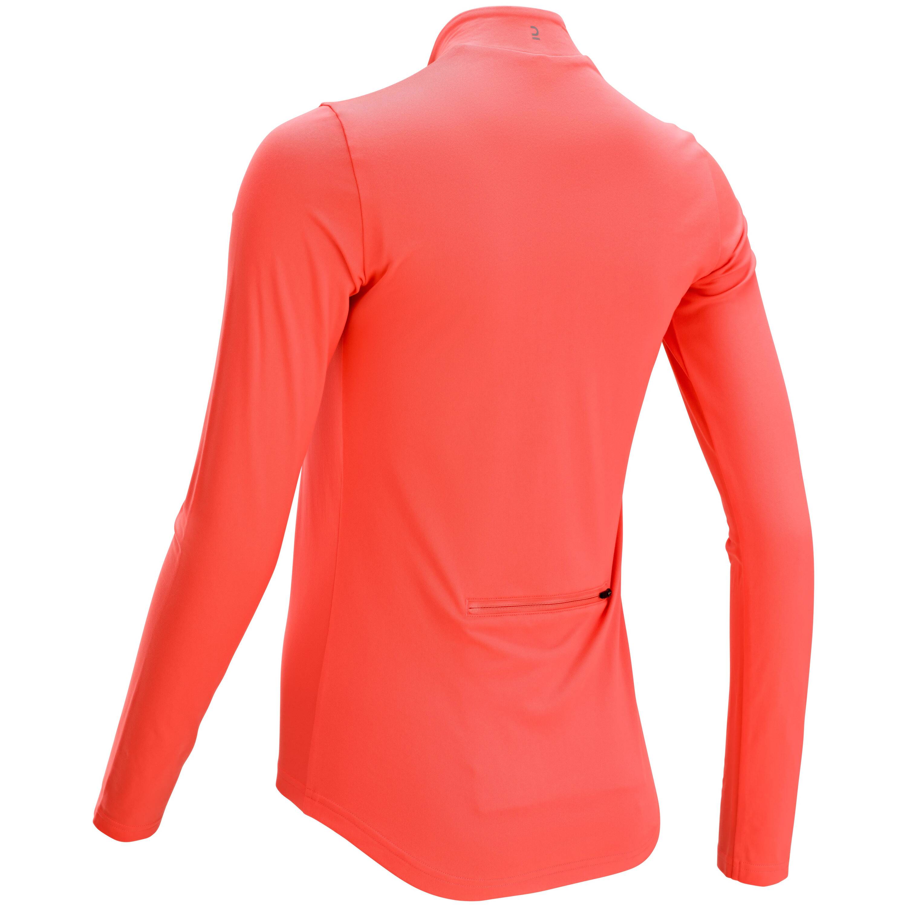 Women Cycling Long Sleeved Jersey Breathable 100 - Coral -  3