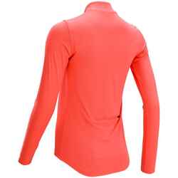 Women's Long-Sleeved Road Cycling Jersey 100 - Coral