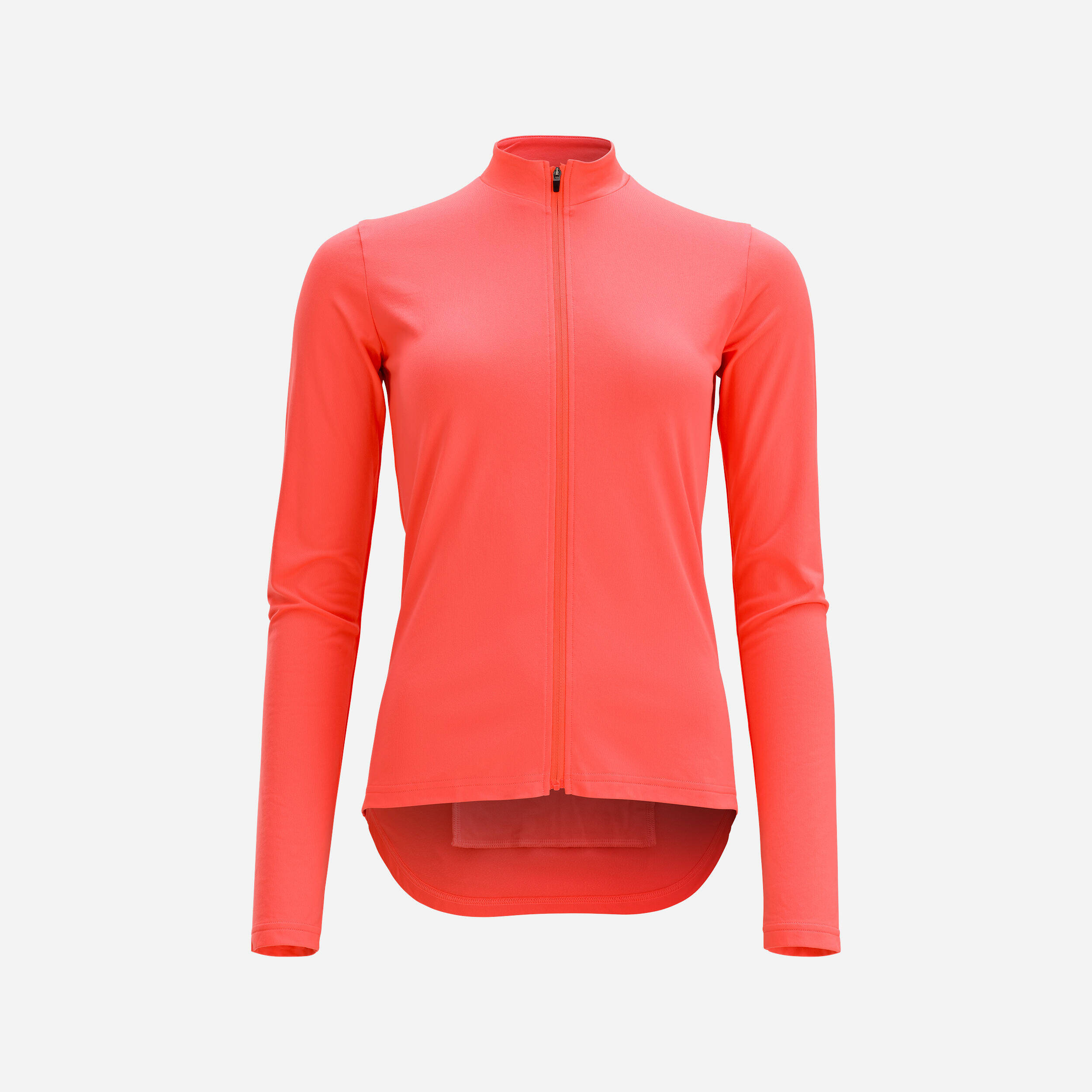 Women Cycling Long Sleeved Jersey Breathable 100 - Coral