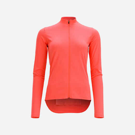 
      Moteriški ilgarankoviai plento dviratininko marškinėliai „100“, koralinės spalv.
  
