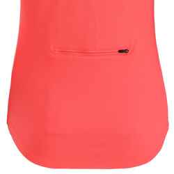 Women's Long-Sleeved Road Cycling Jersey 100 - Coral