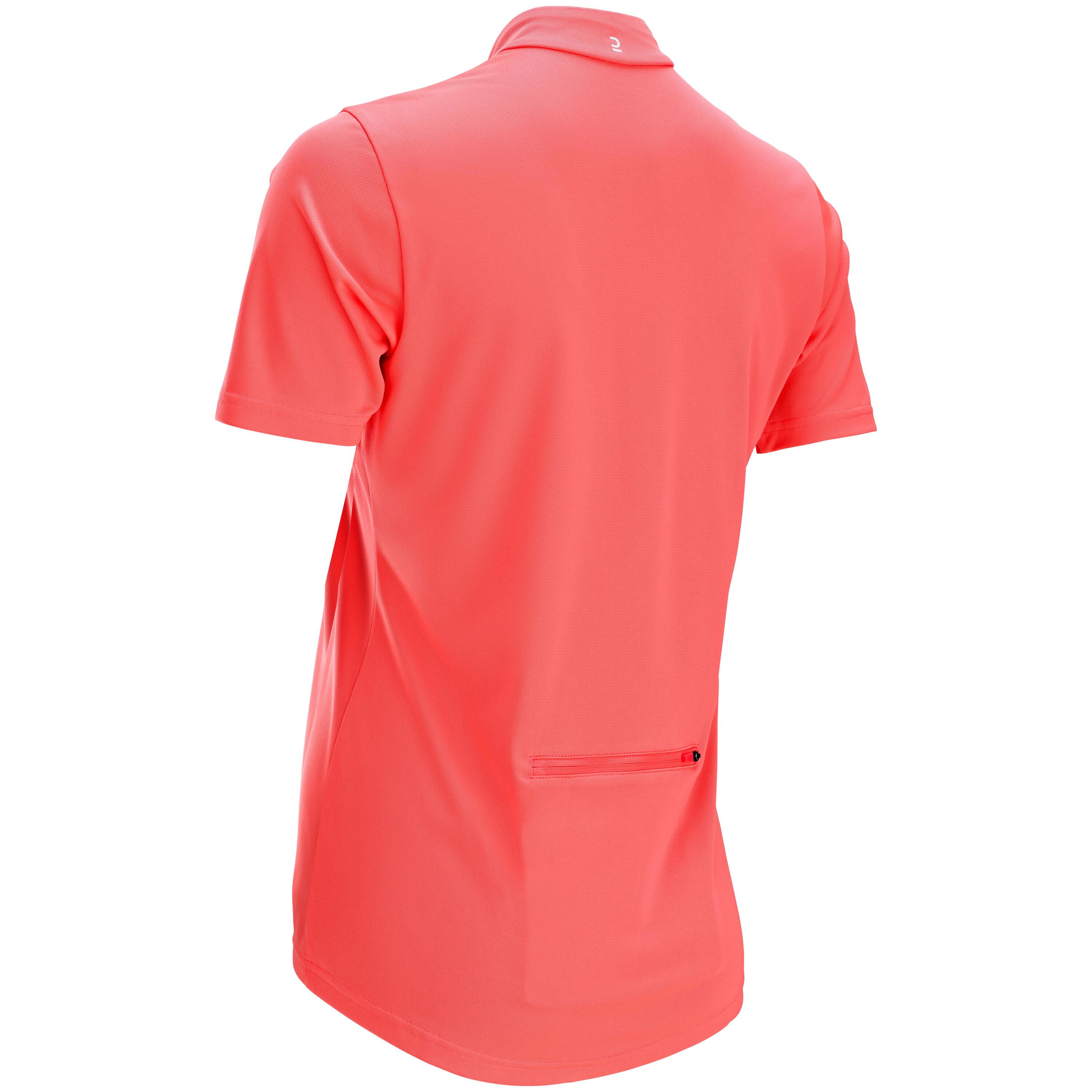 Jersey de ciclismo de manga corta coral para mujer 100 3/6
