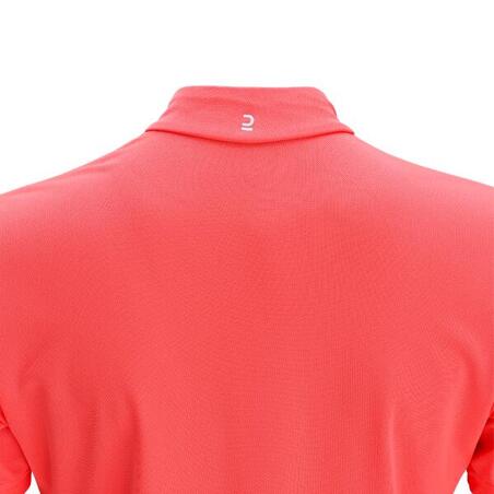 Джерсі жіноче 100 з коротким рукавом для велоспорту коралове