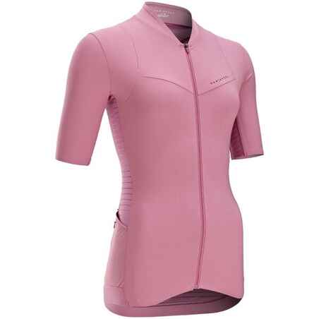 Rožnata ženska kolesarska majica s kratkimi rokavi ENDURANCE