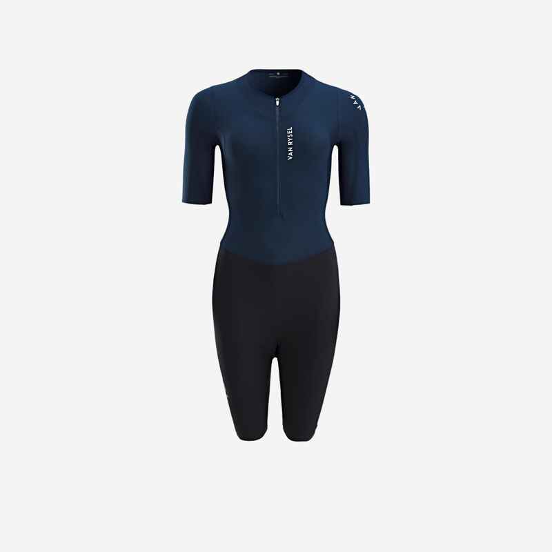 Damen Radsport Zeitfahranzug - Racer dunkelblau/schwarz