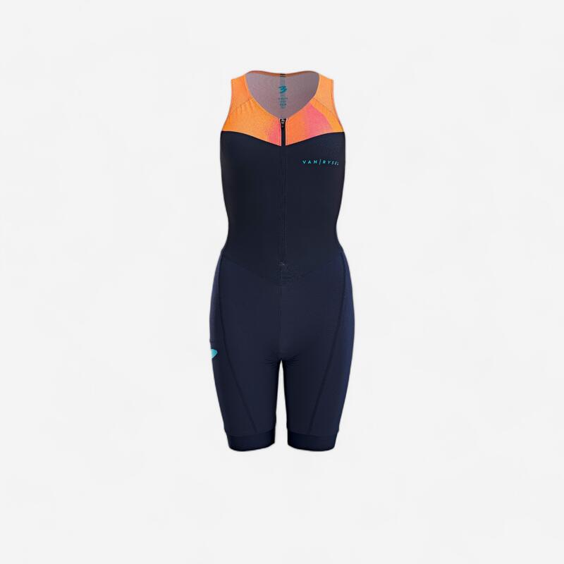 Body TRIATHLON tripla funzione SD da donna breve distanza navy-arancione