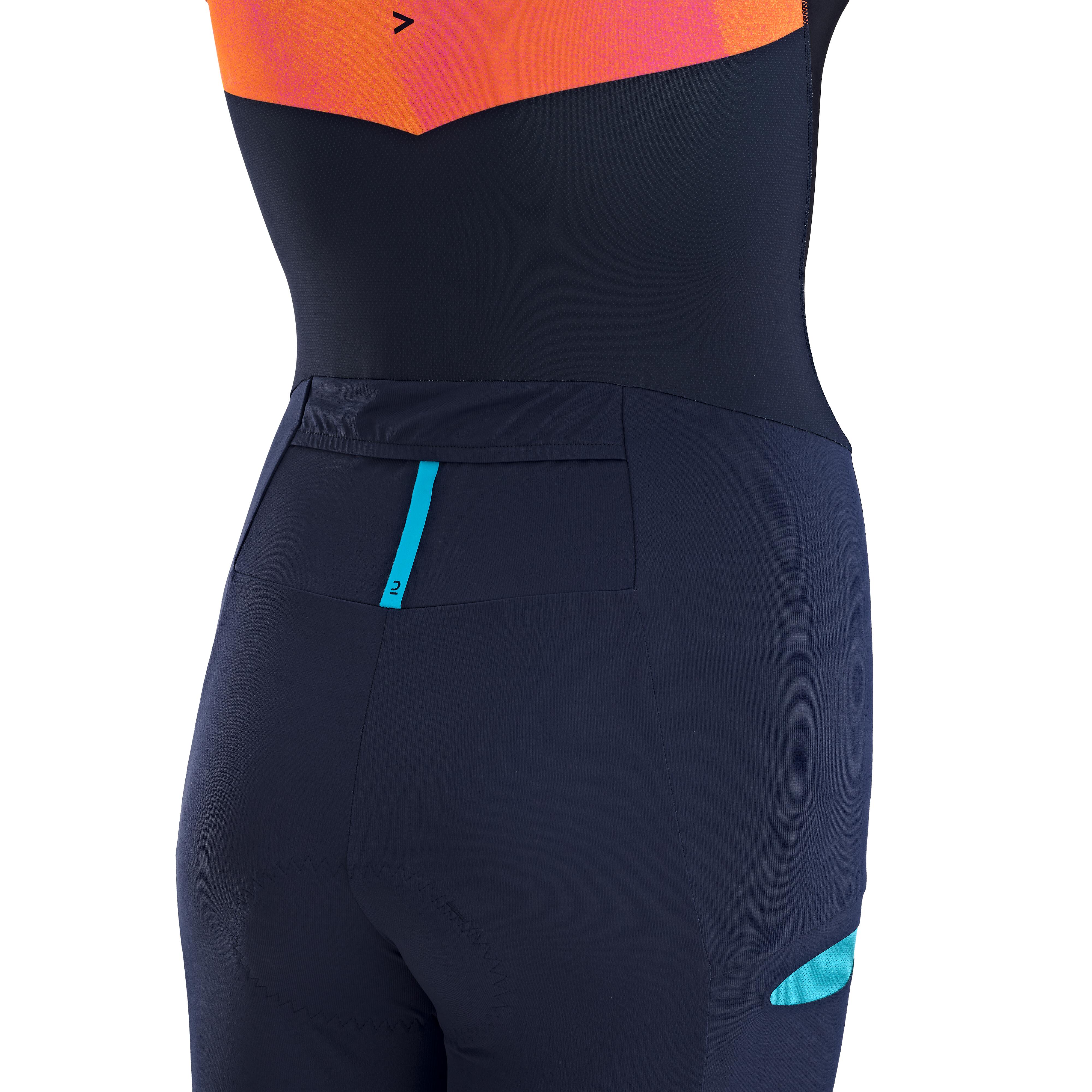 TUTA DA TRIATHLON SHORT DISTANCE SD DA DONNA ARANCIONE MARINA