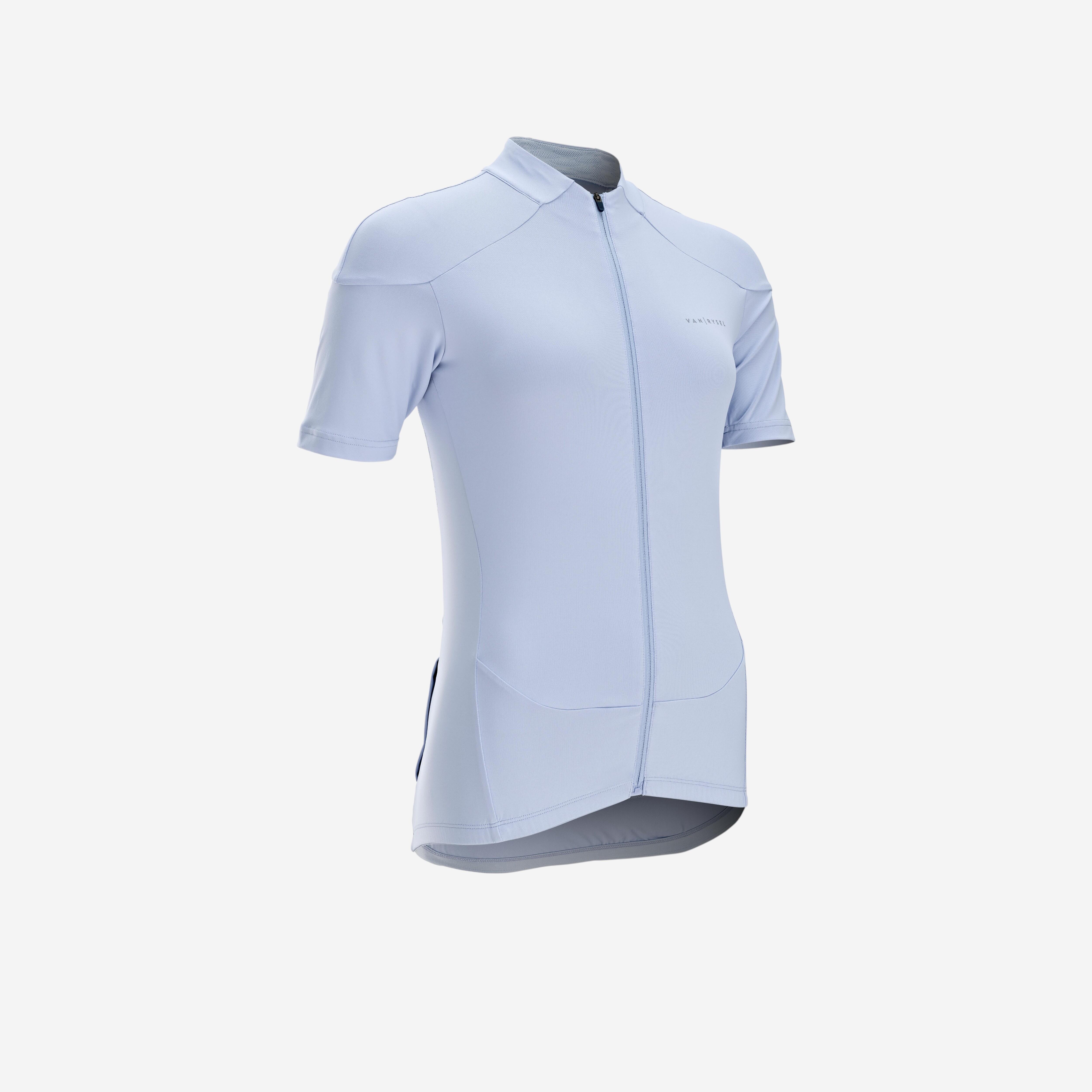 Women s Short Sleeved Road Cycling Jersey RC500 Lavender