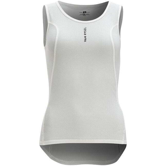 Sous vêtement mesh vélo temps chaud femme blanc VAN RYSEL Decathlon