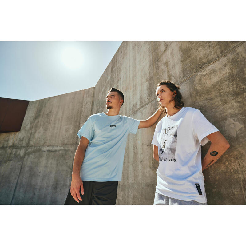 T-SHIRT / CAMISOLA DE BASQUETEBOL - TS500 SIGNATURE ADULTO AZUL