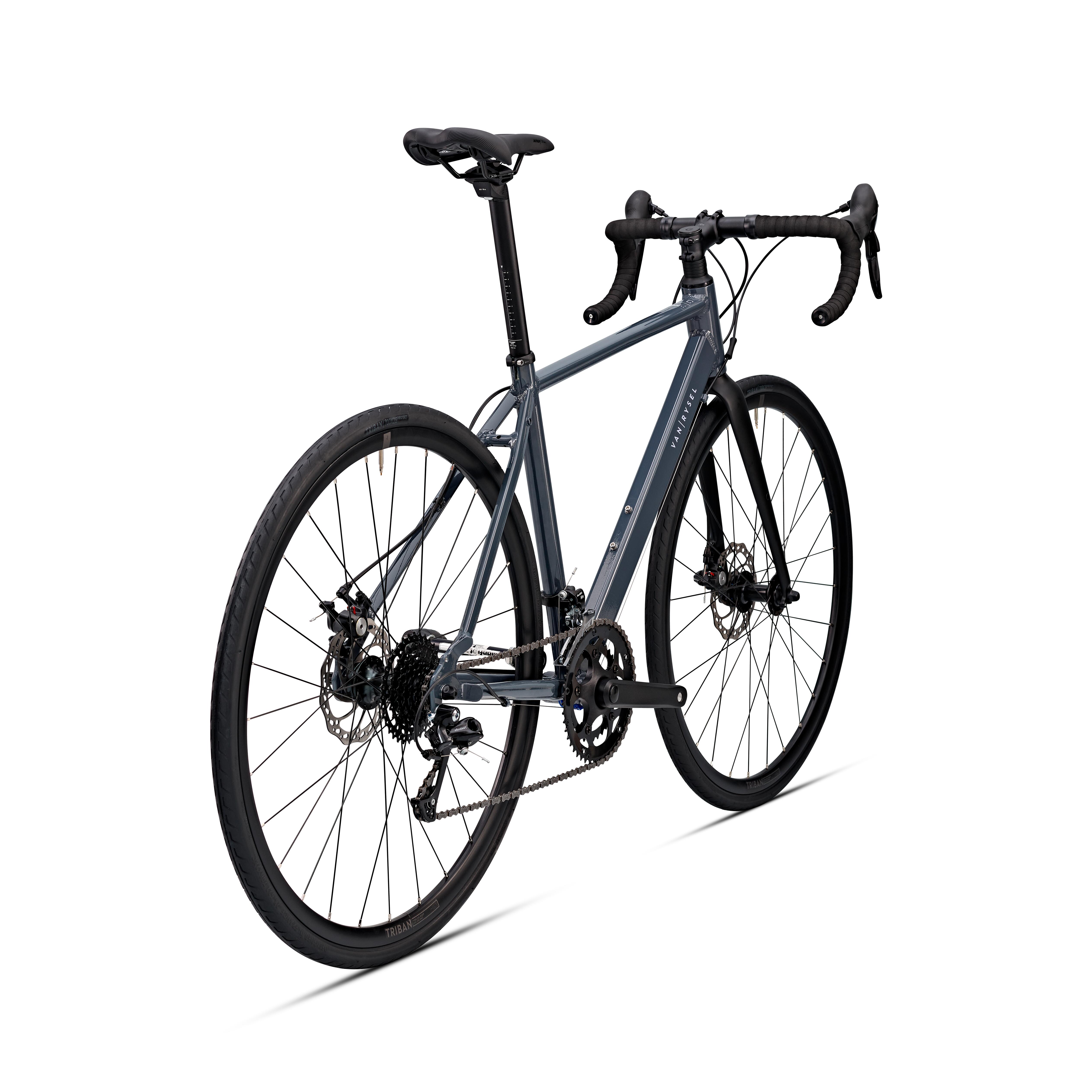 VELO ROUTE CYCLOTOURISME RC 120 FEMME GRIS VAN RYSEL Decathlon