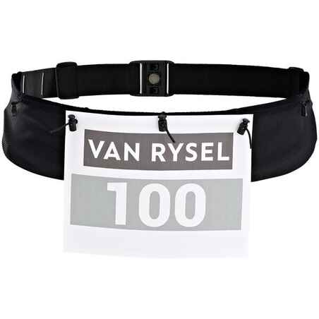 LONG-DISTANCE TRIATHLON NUMBER BELT WITH MAGNETIC BUCKLE